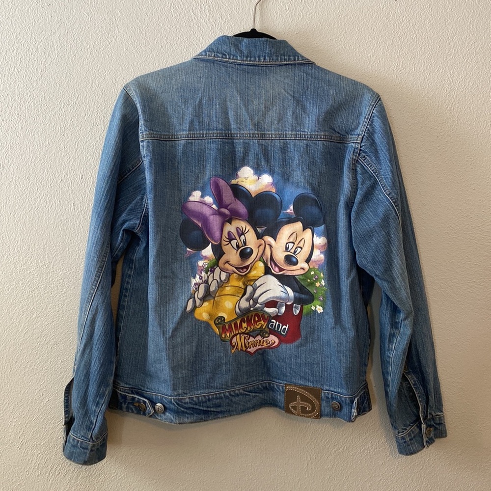 Vintage - Disney Store Denim Jacket - Airbrush Mickey & Minnie